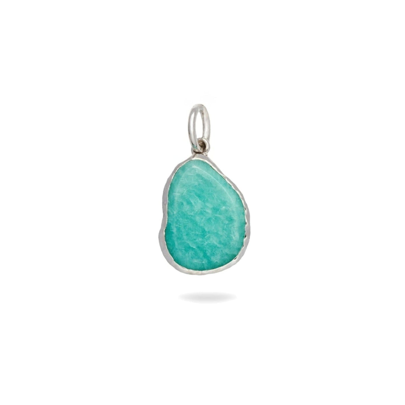 Amazonite Pebble Pendant Sterling Silver