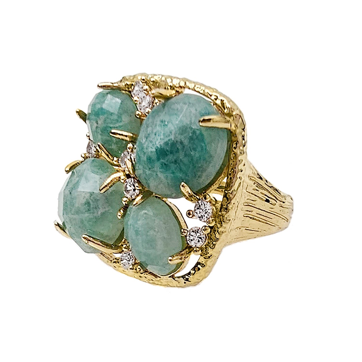 Amazonite Setting Statement Ring
