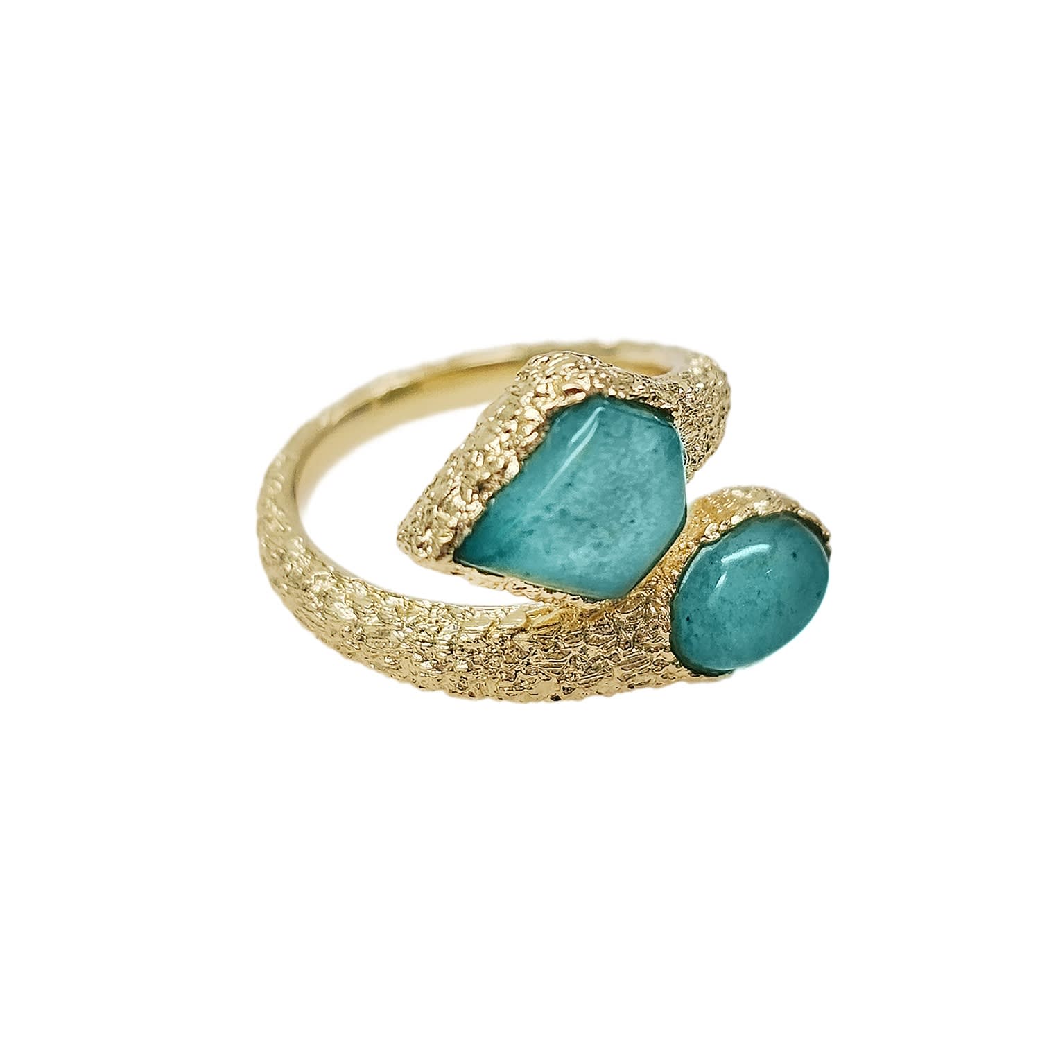Amazonite Stone Open Ring
