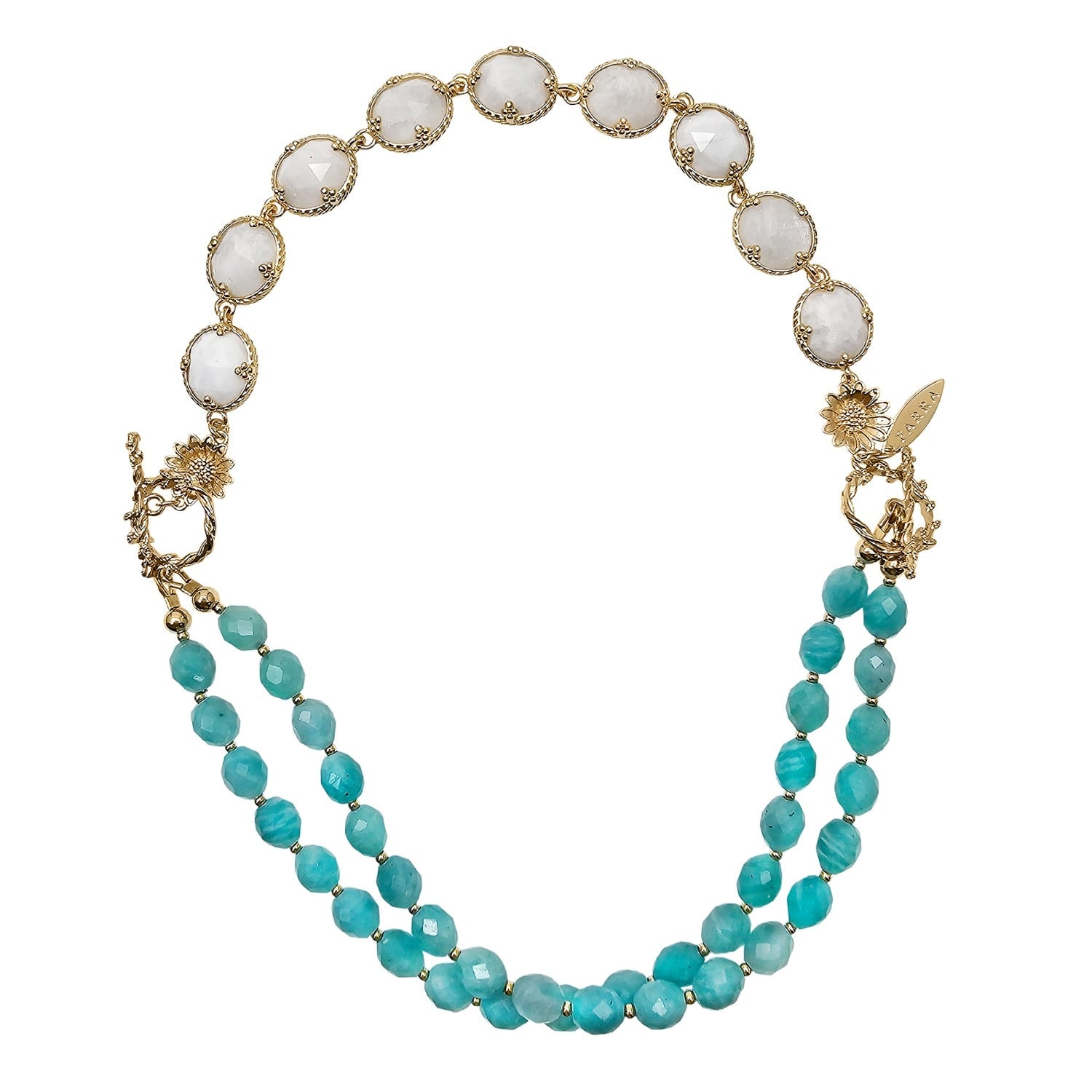 Amazonite With White Moonstone Versatile Necklace