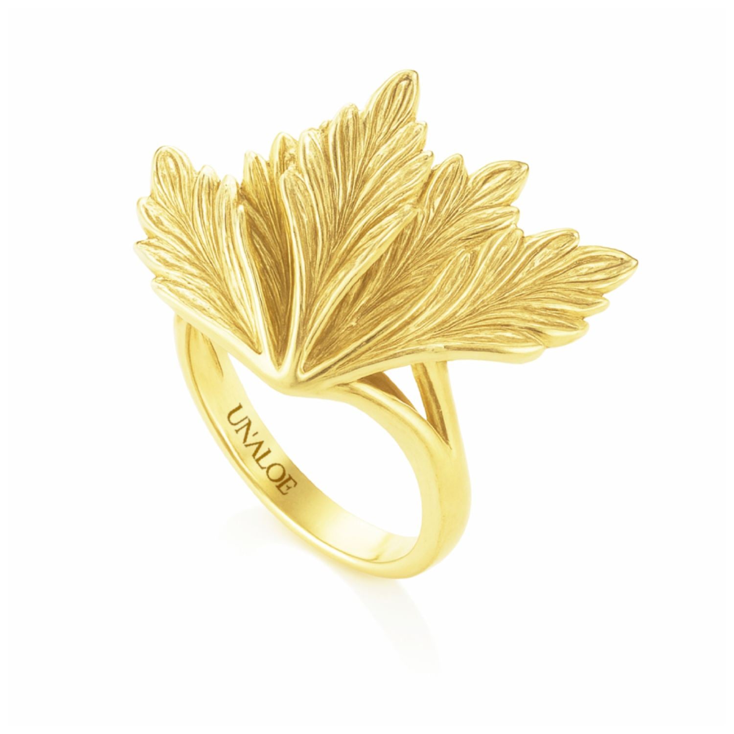 Amazzonia Ring Sterling Silver-Gold Plated- Unaloe