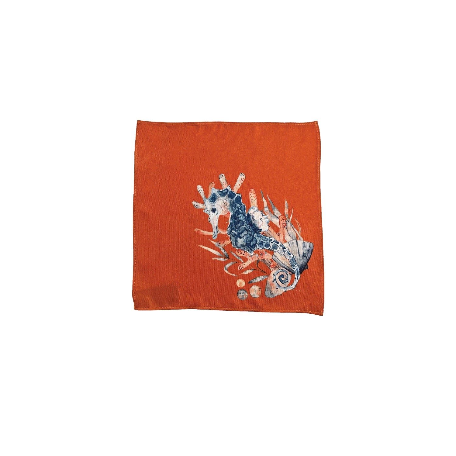 Amber Seahorse Printed - Single Earring