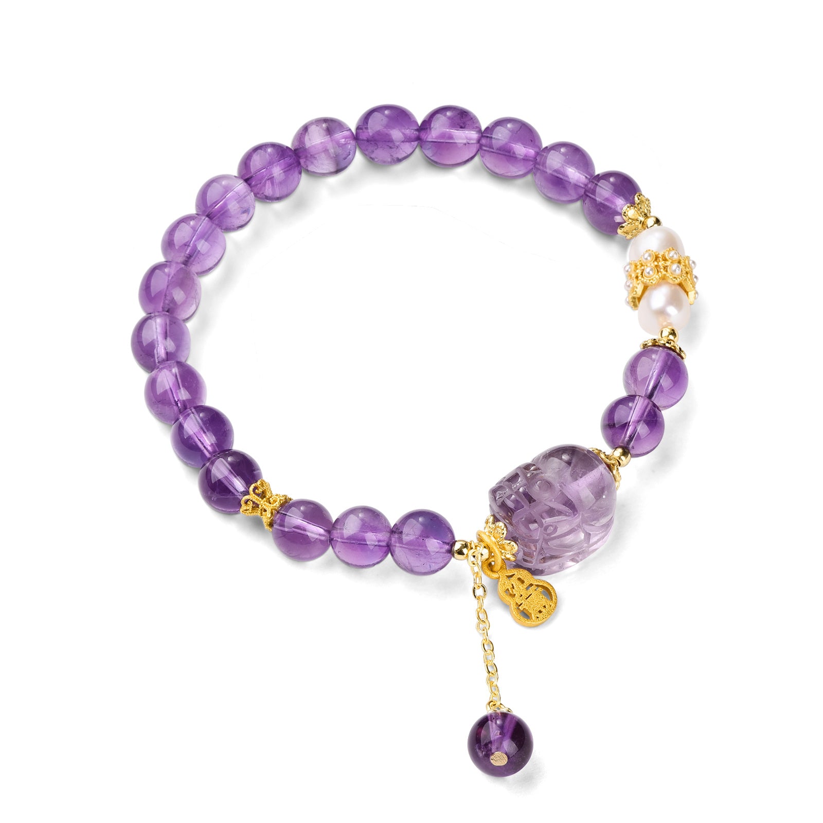 Amethyst Brave Troops Charm Bracelet