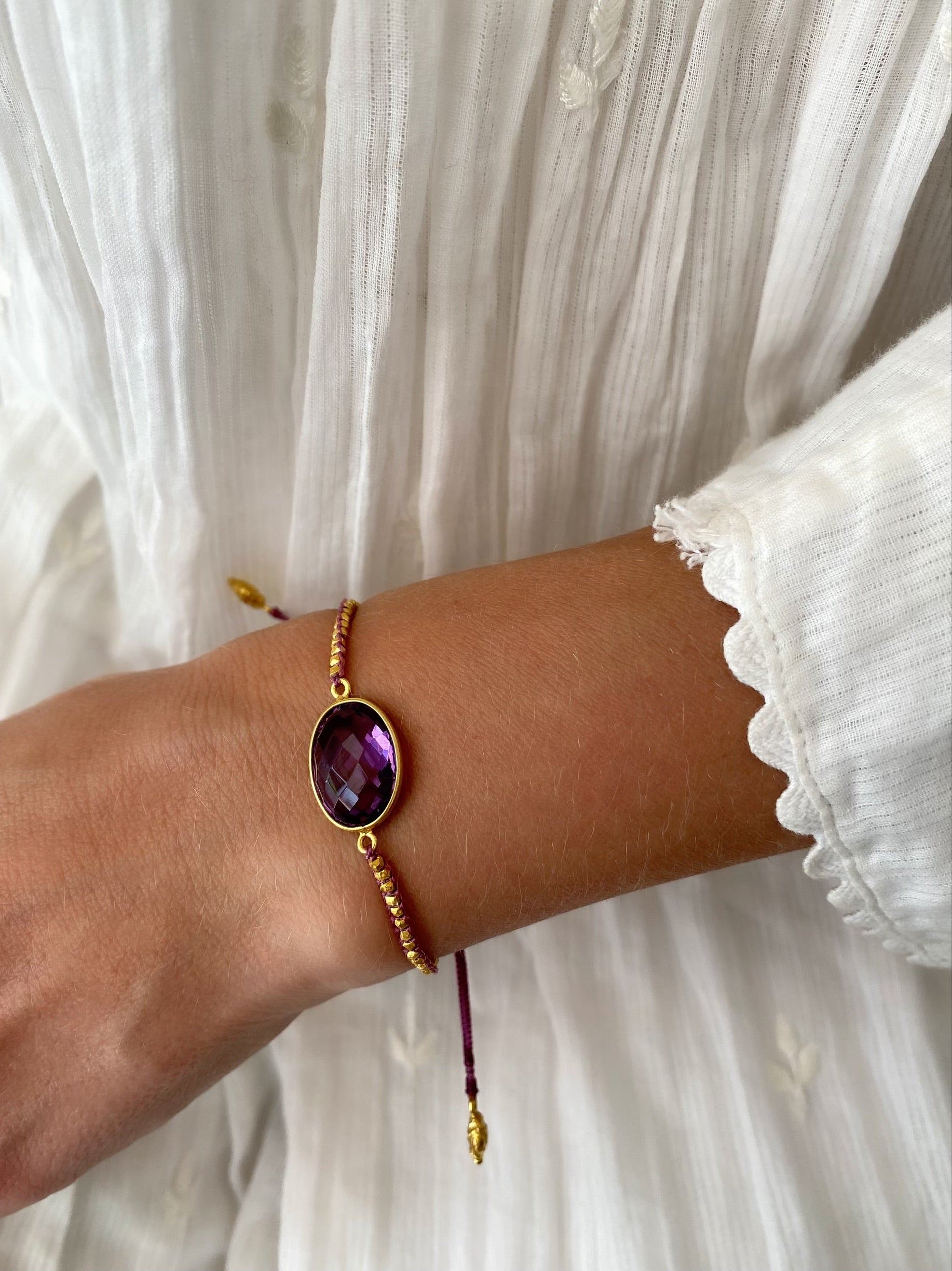 Amethyst Chakra Bracelet - Crown Chakra Sahasrara