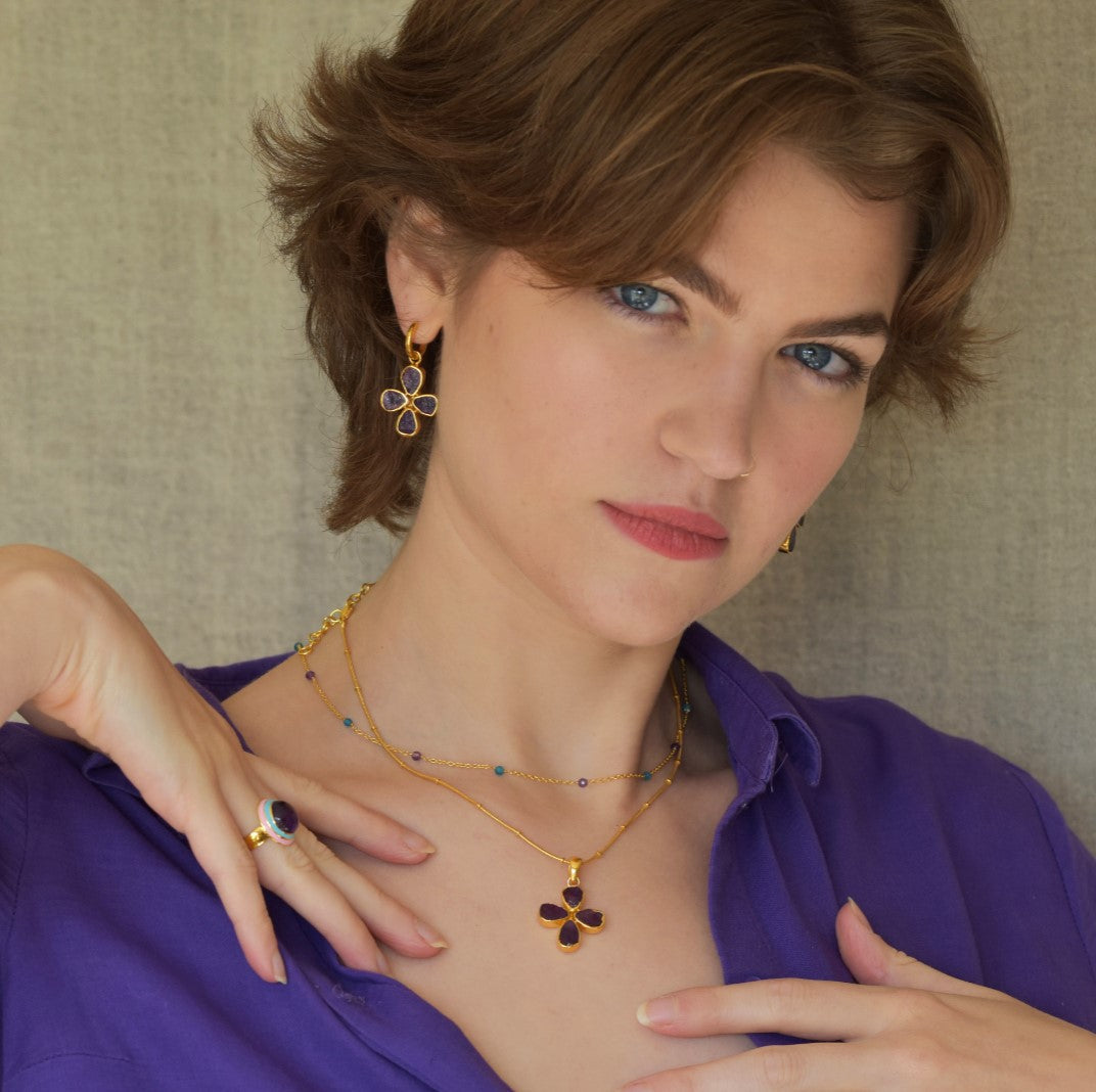 Amethyst Cross Pendant