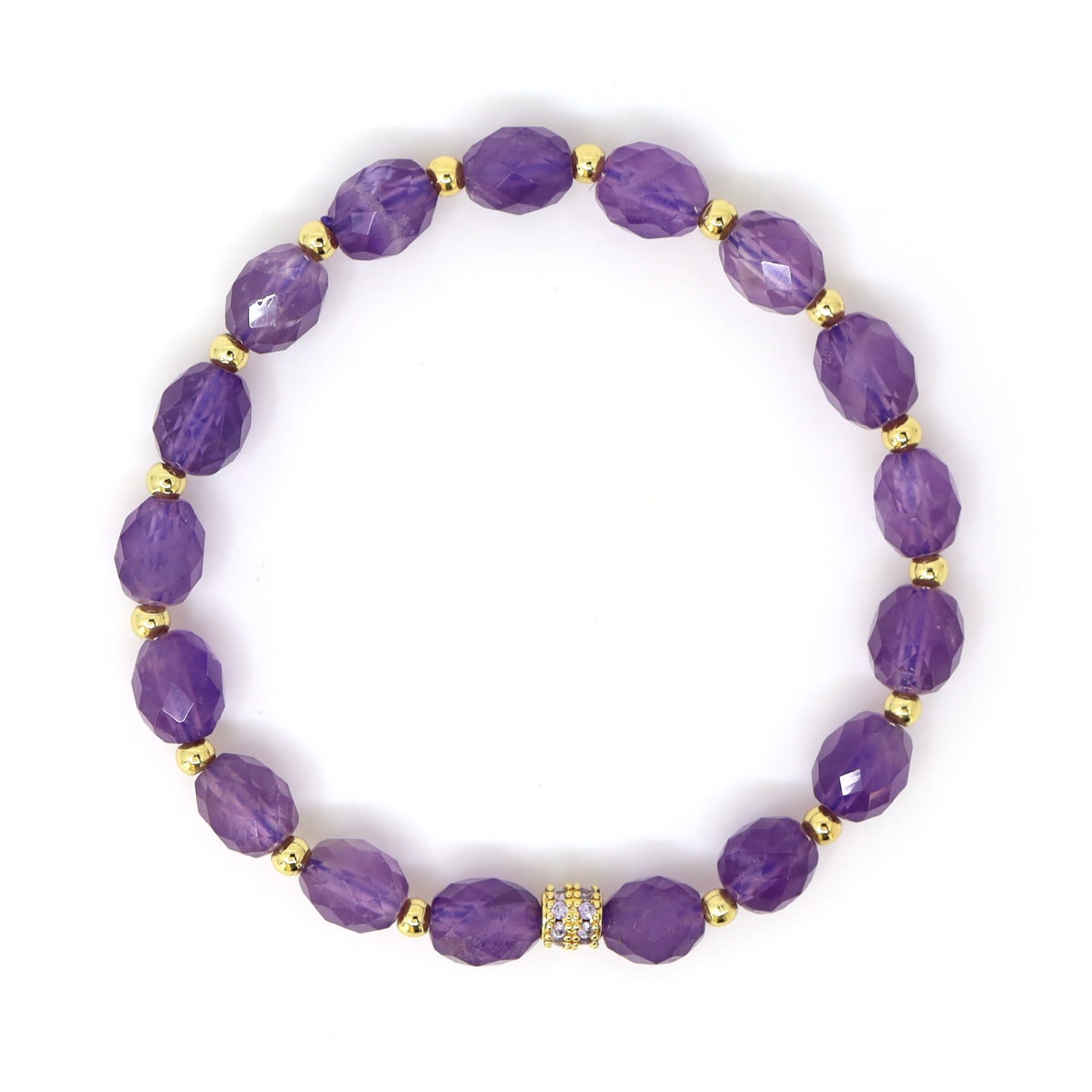 Amethyst & Cubic Zirconia Bracelet