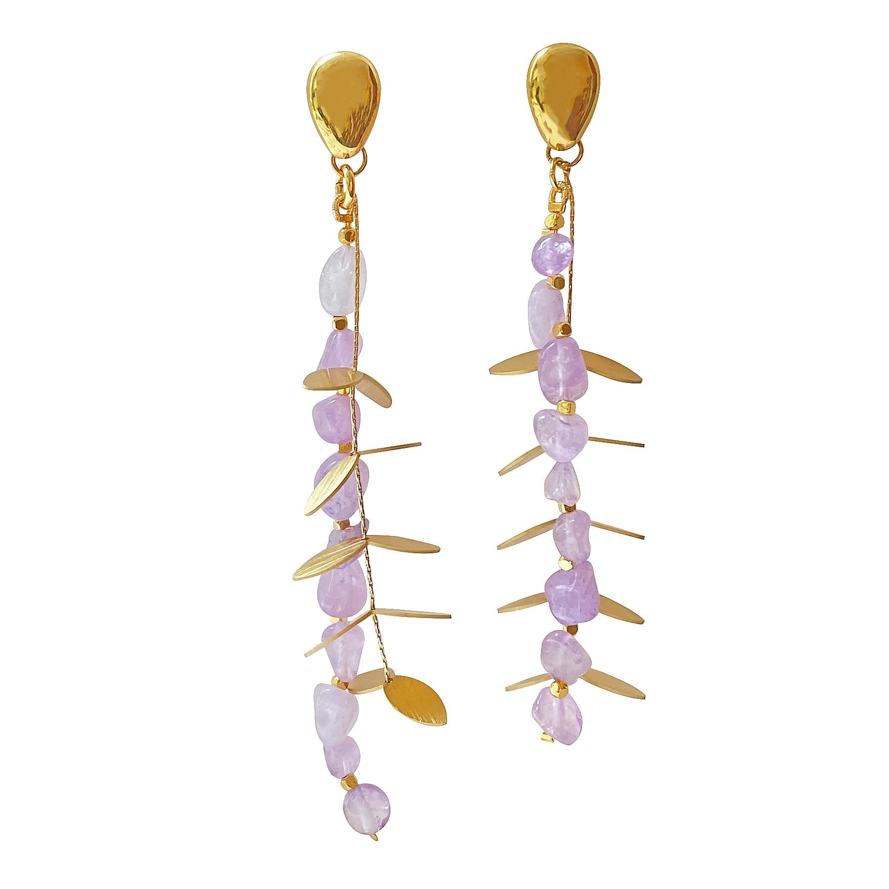 Amethyst Earrings Wisteria