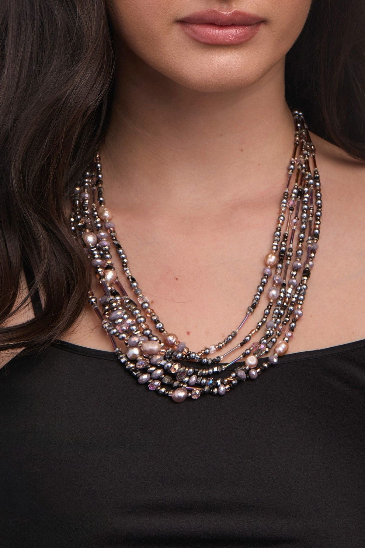 Amethyst Multi Beaded Necklace