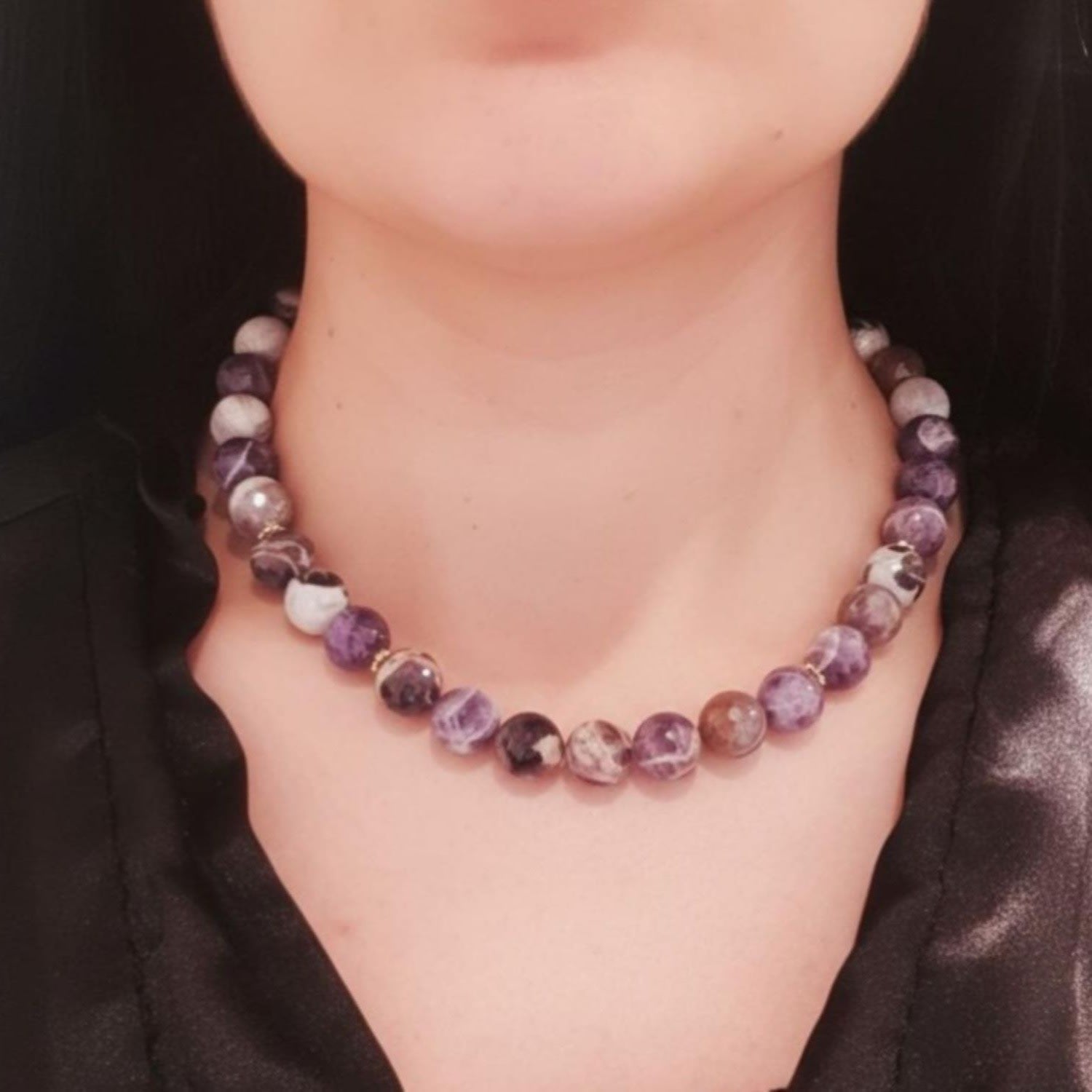 Amethyst Necklace With Toggle Clasp