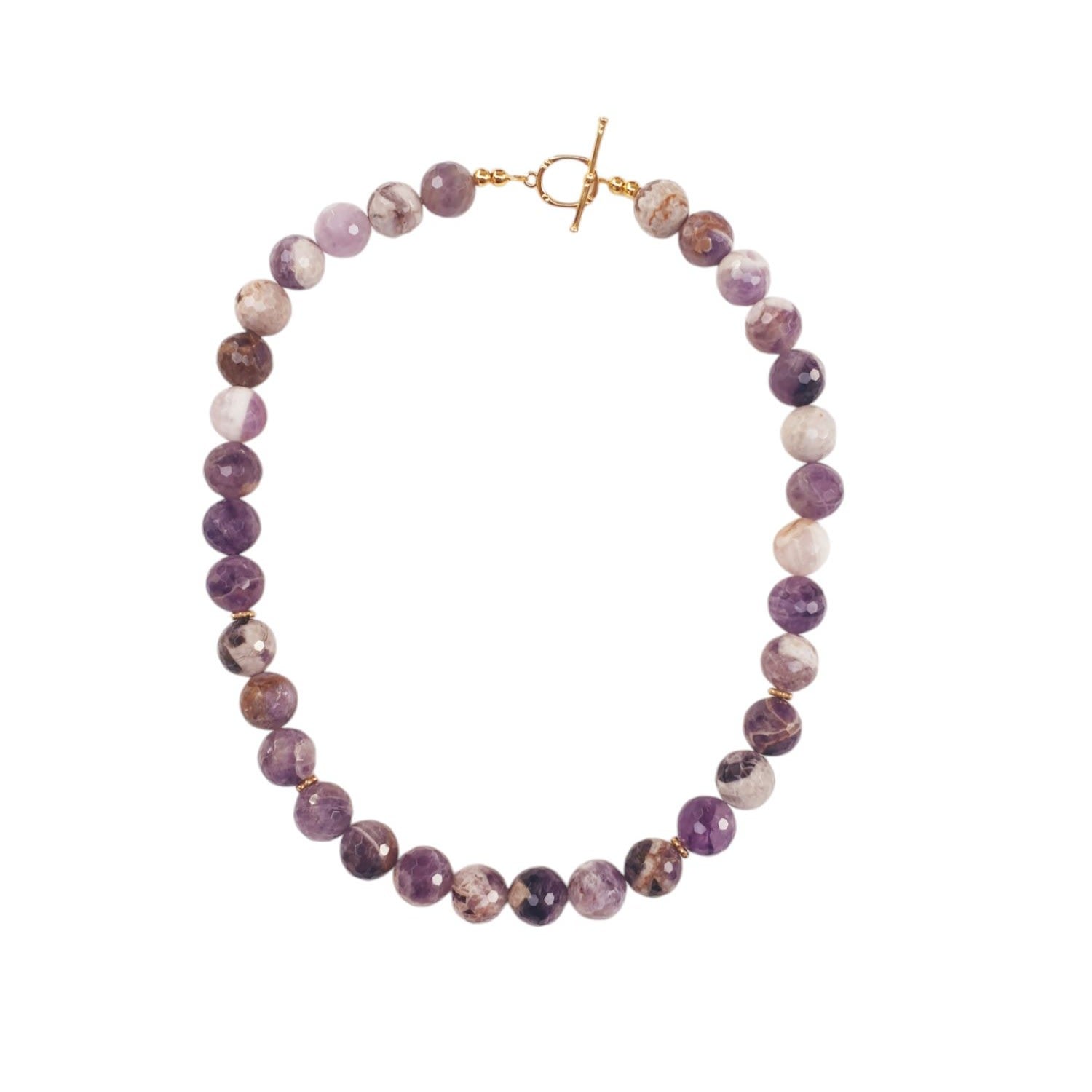 Amethyst Necklace With Toggle Clasp