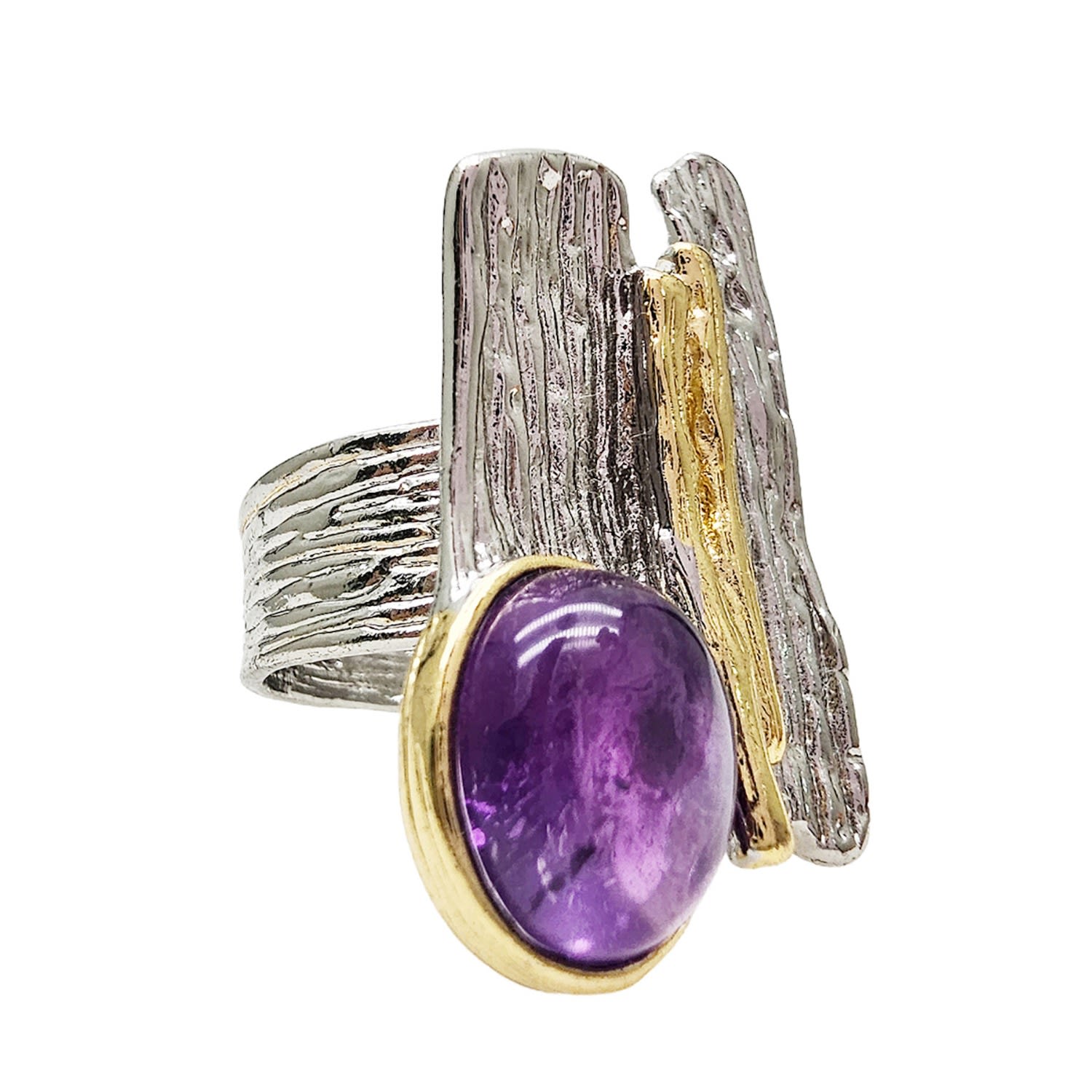 Amethyst Stone Statement Ring