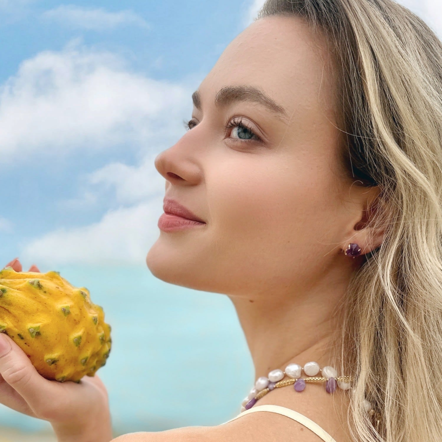 Amethyst Stone Stud Earrings