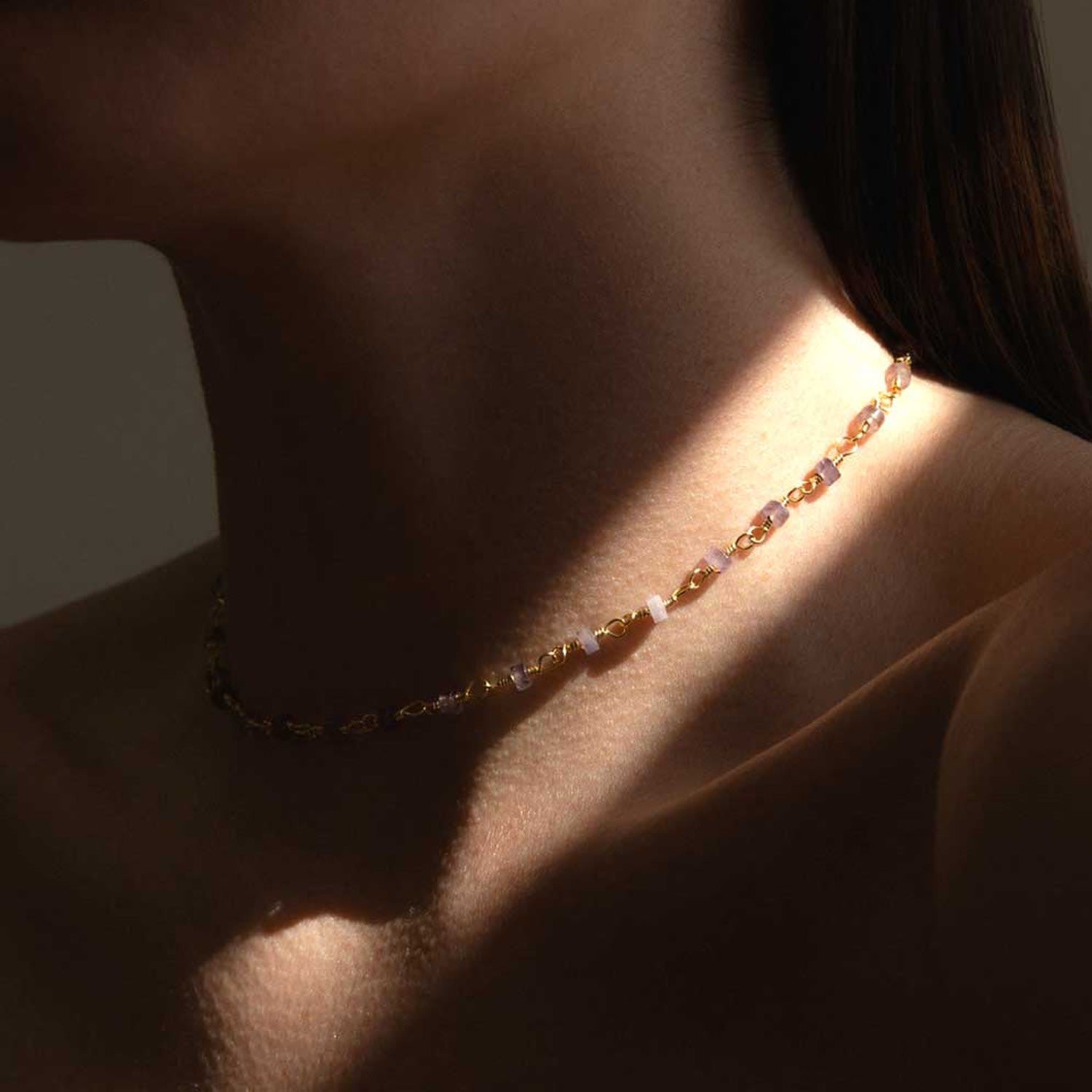 Amethyst Wire Necklace