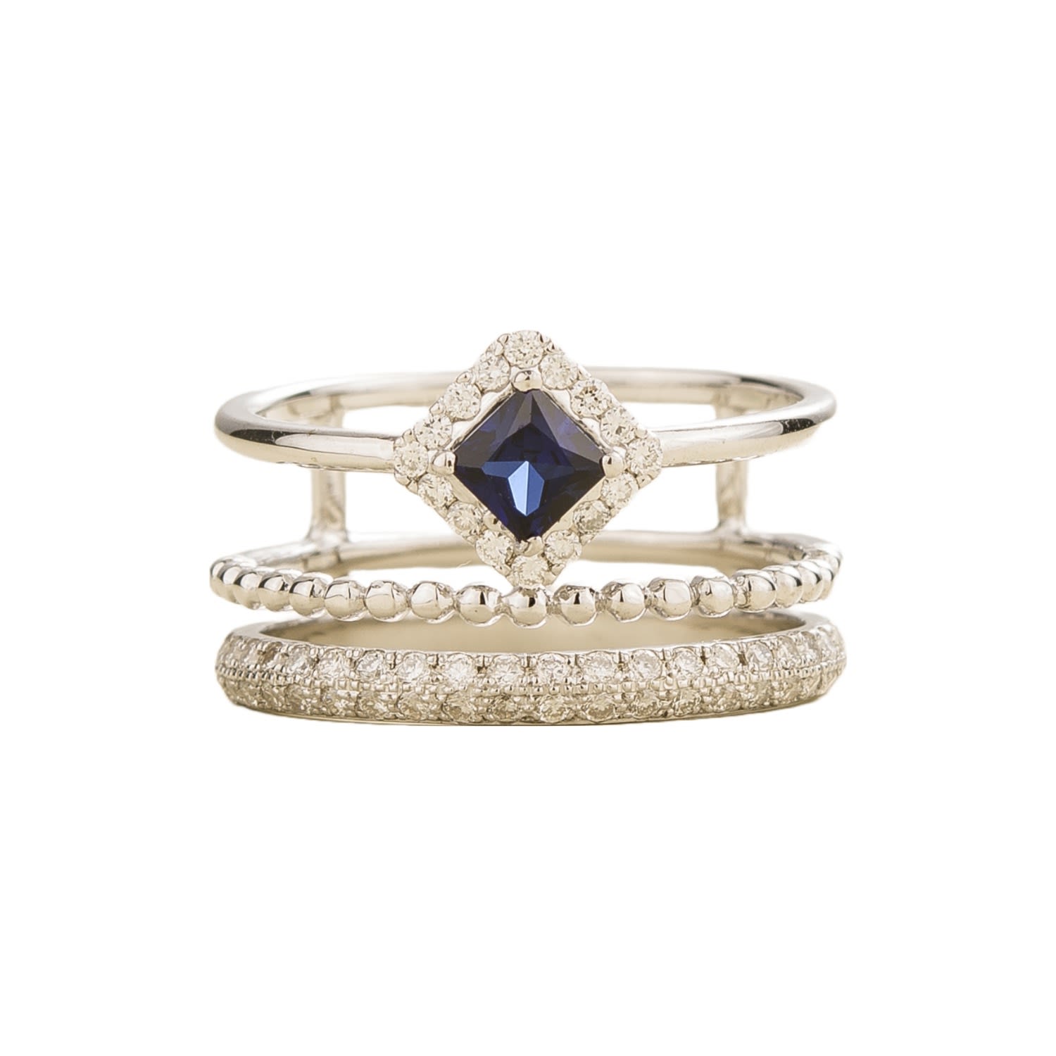 Amici Ring In Blue Sapphire & Diamond