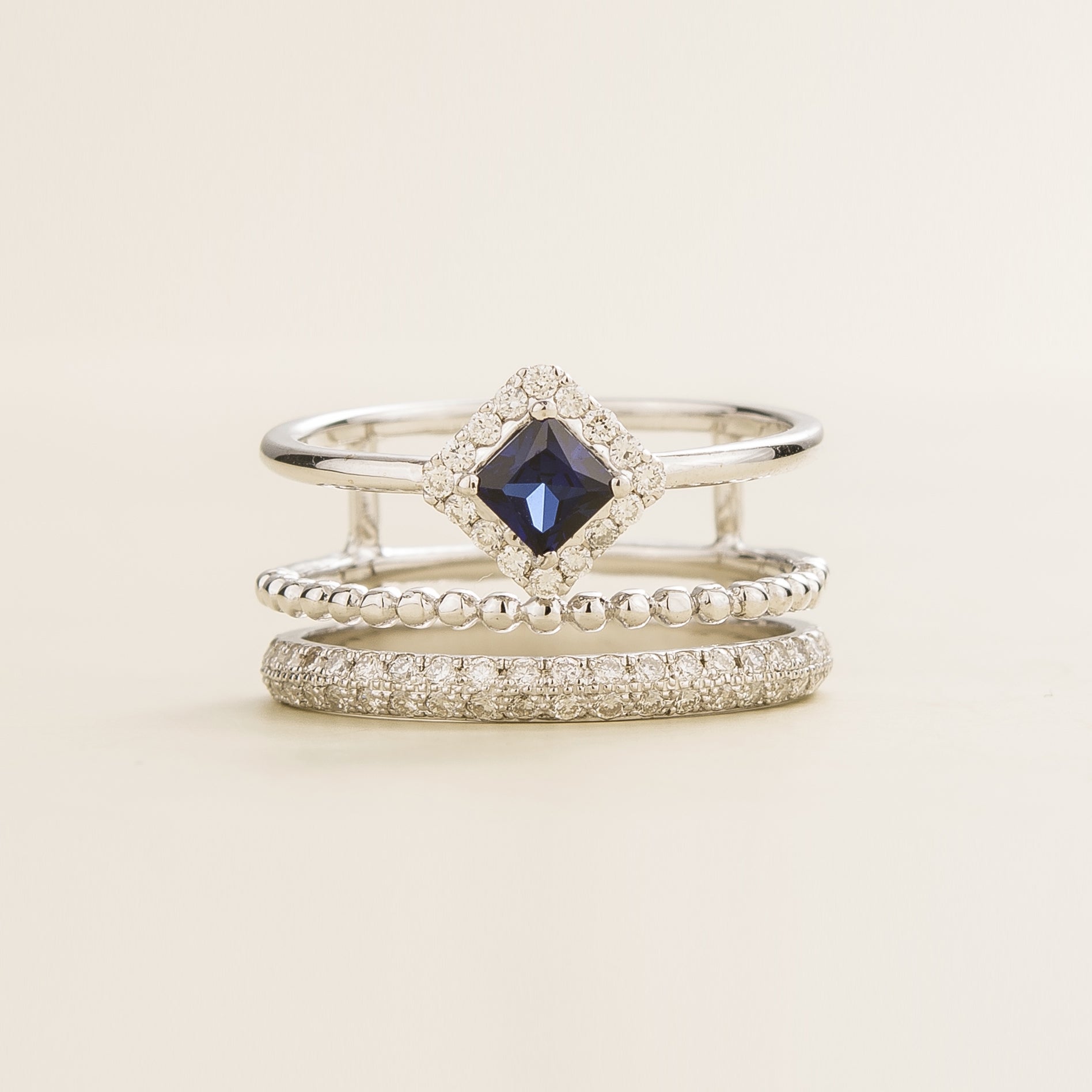Amici Ring In Blue Sapphire & Diamond