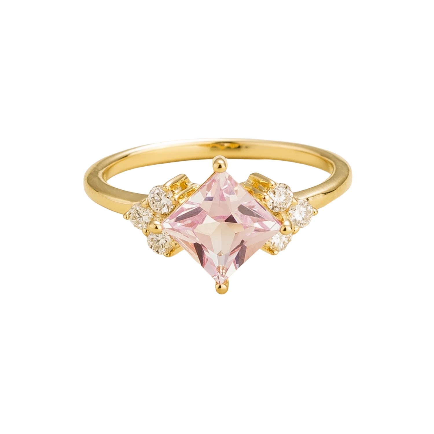 Amore Gold Ring Pink Sapphire & Diamond