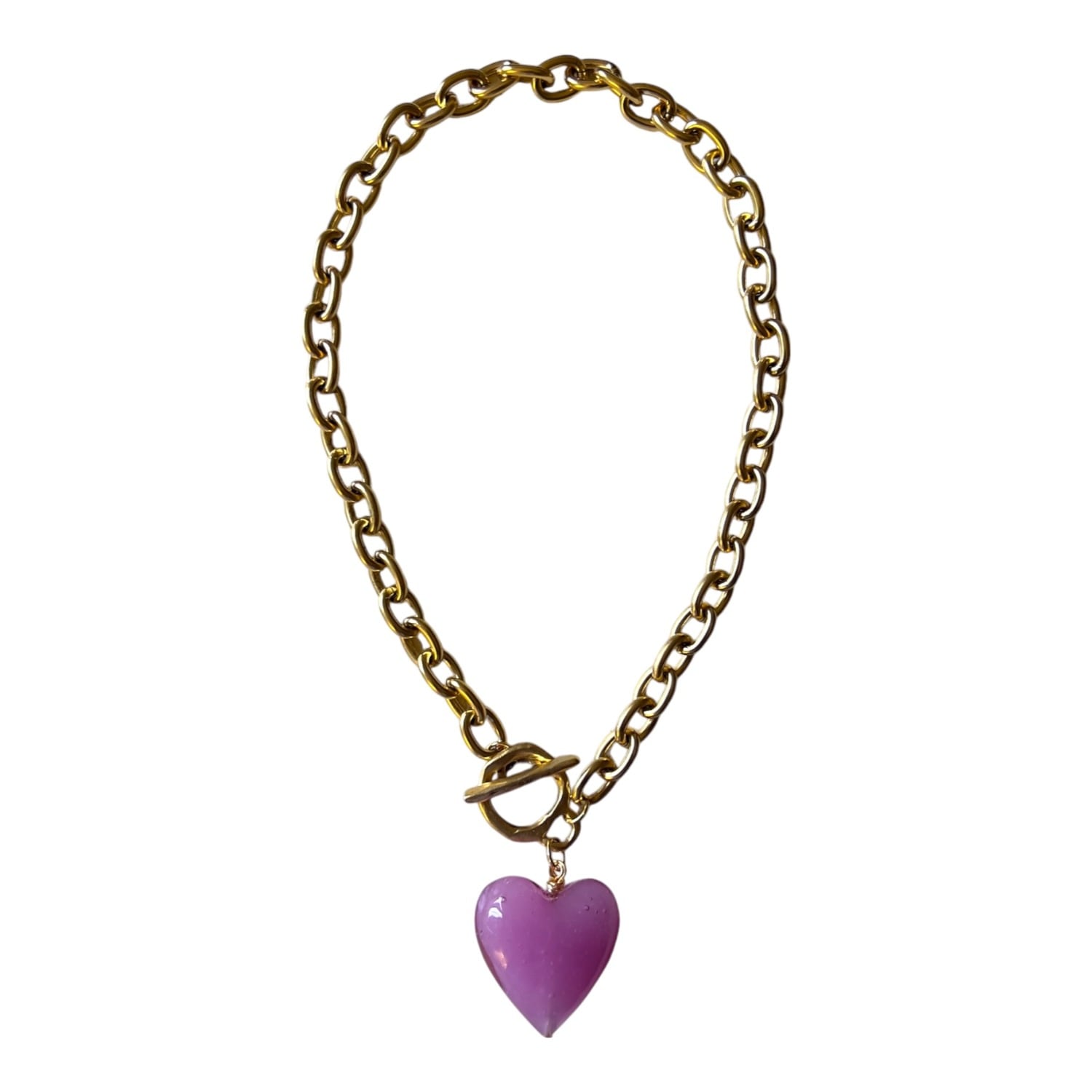 Amore Heart Necklace - Muted Mauve