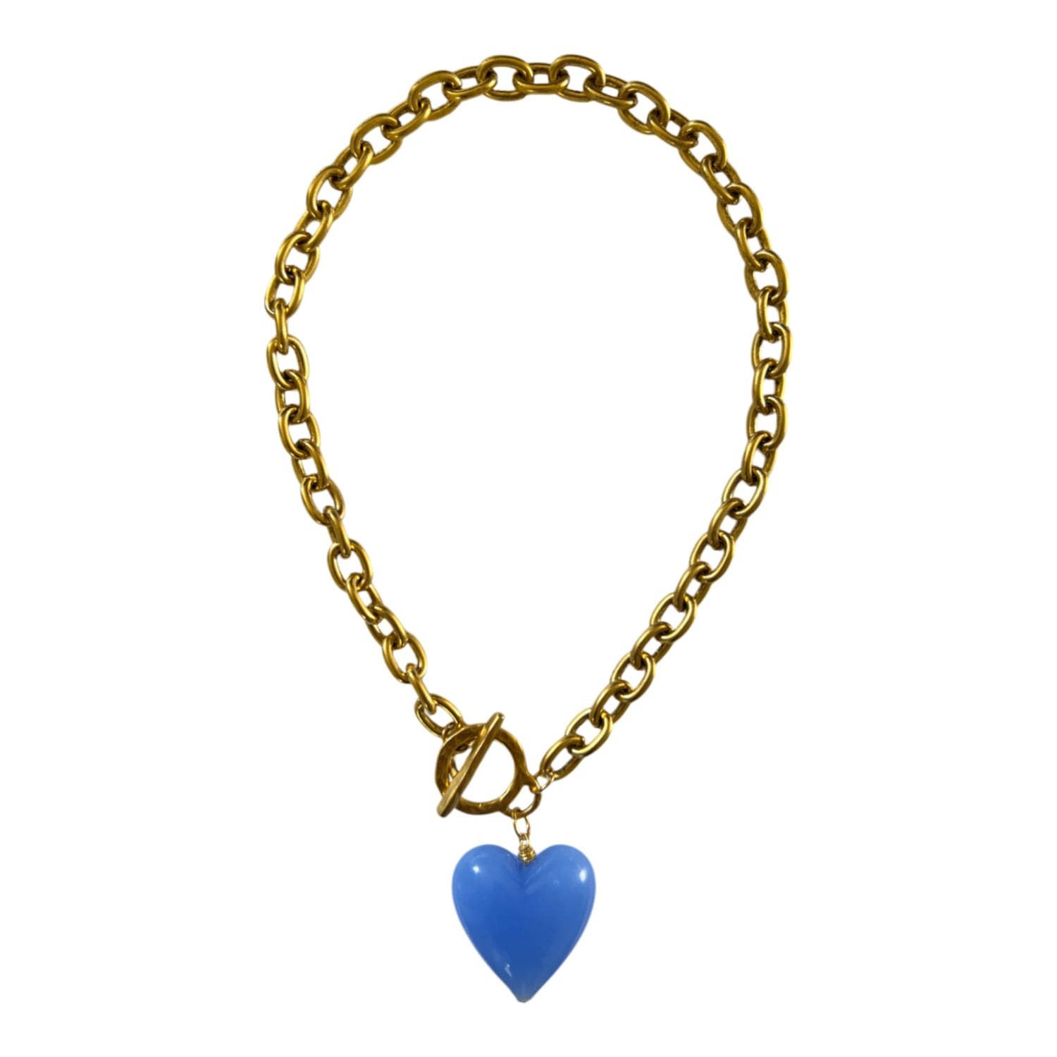 Amore Heart Necklace - Periwinkle Blue