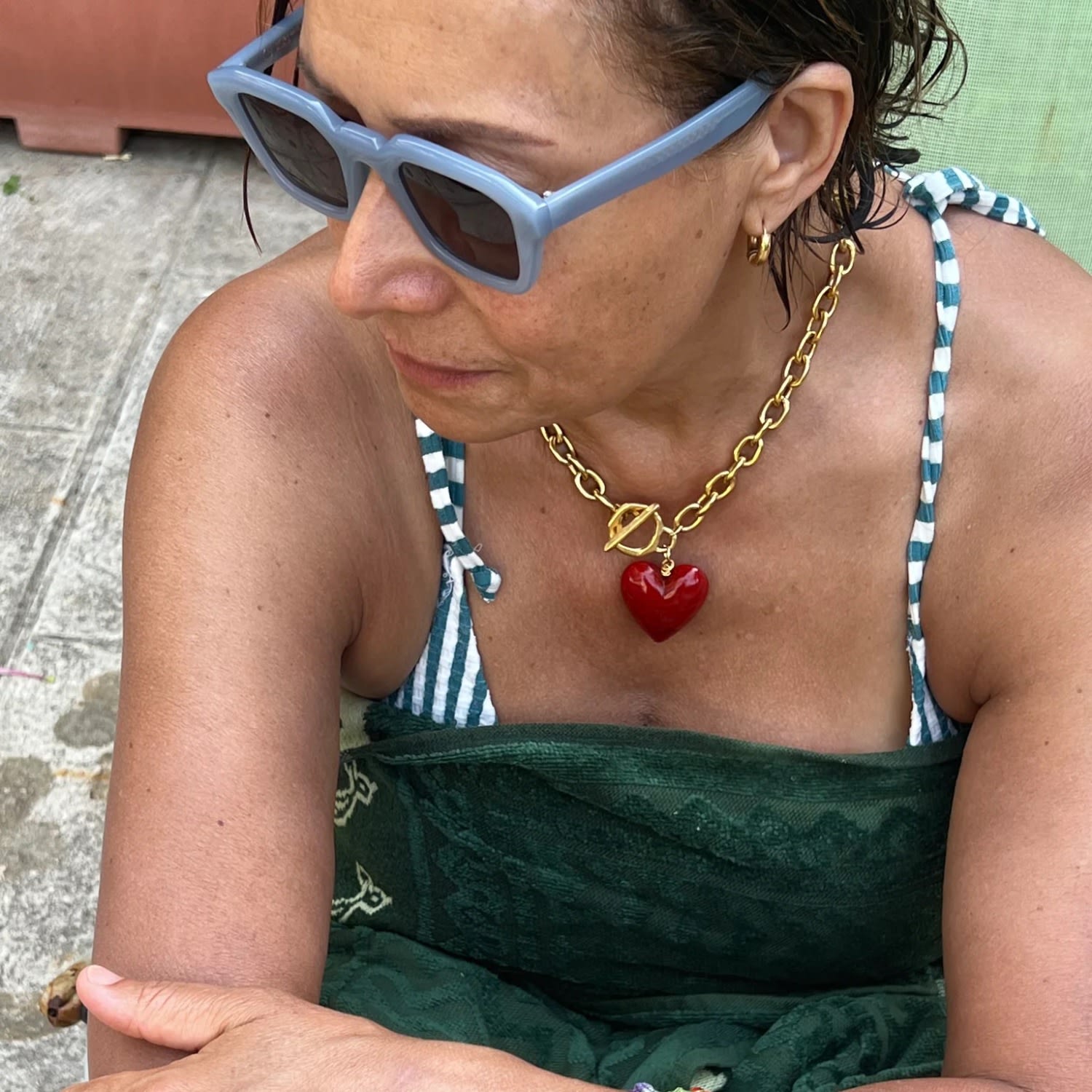 Amore Heart Necklace - Cuore Red