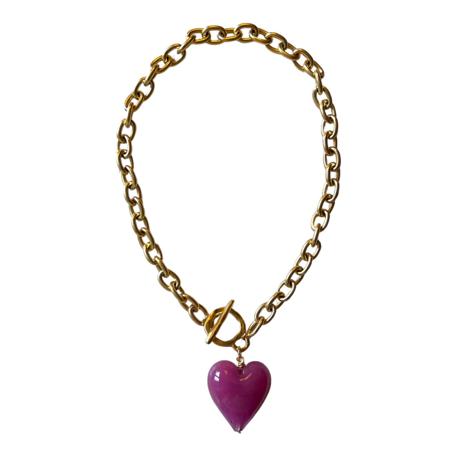 Amore Heart Necklace - Rosewood