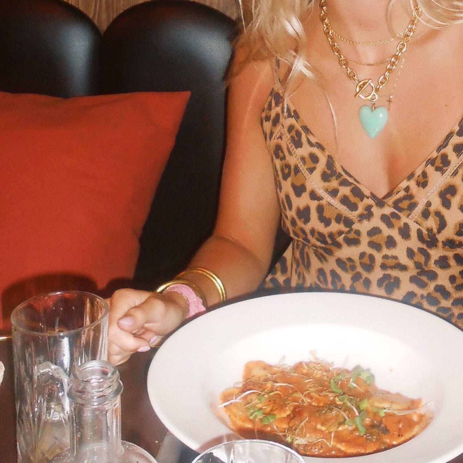 Amore Heart Necklace - Seafoam Green