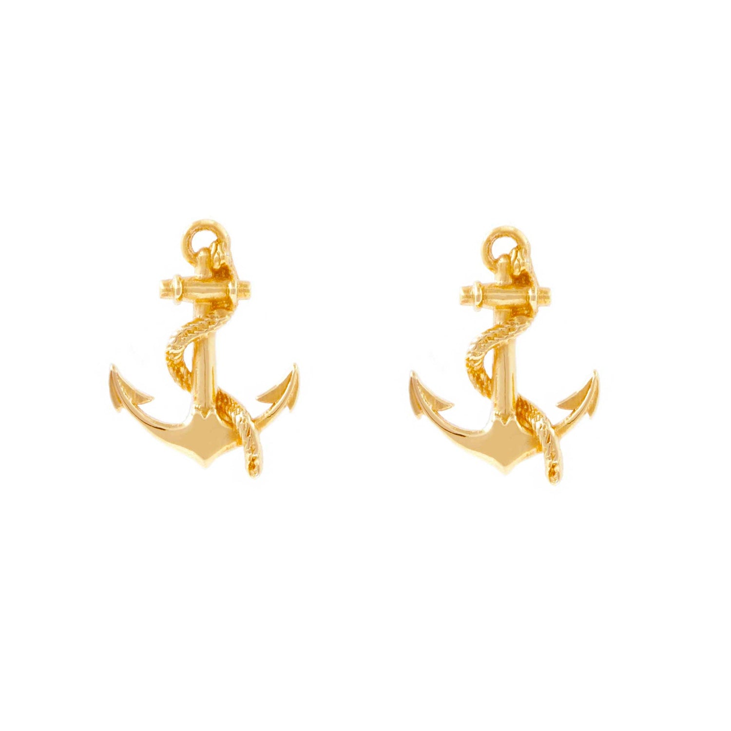 Anchor Earrings - Gold