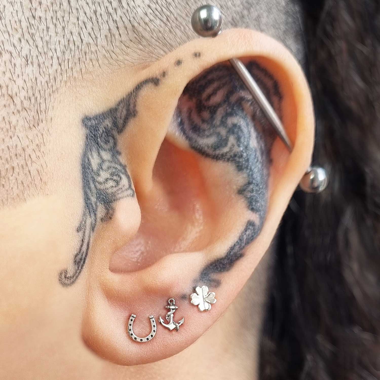 Anchor Earrings - Silver