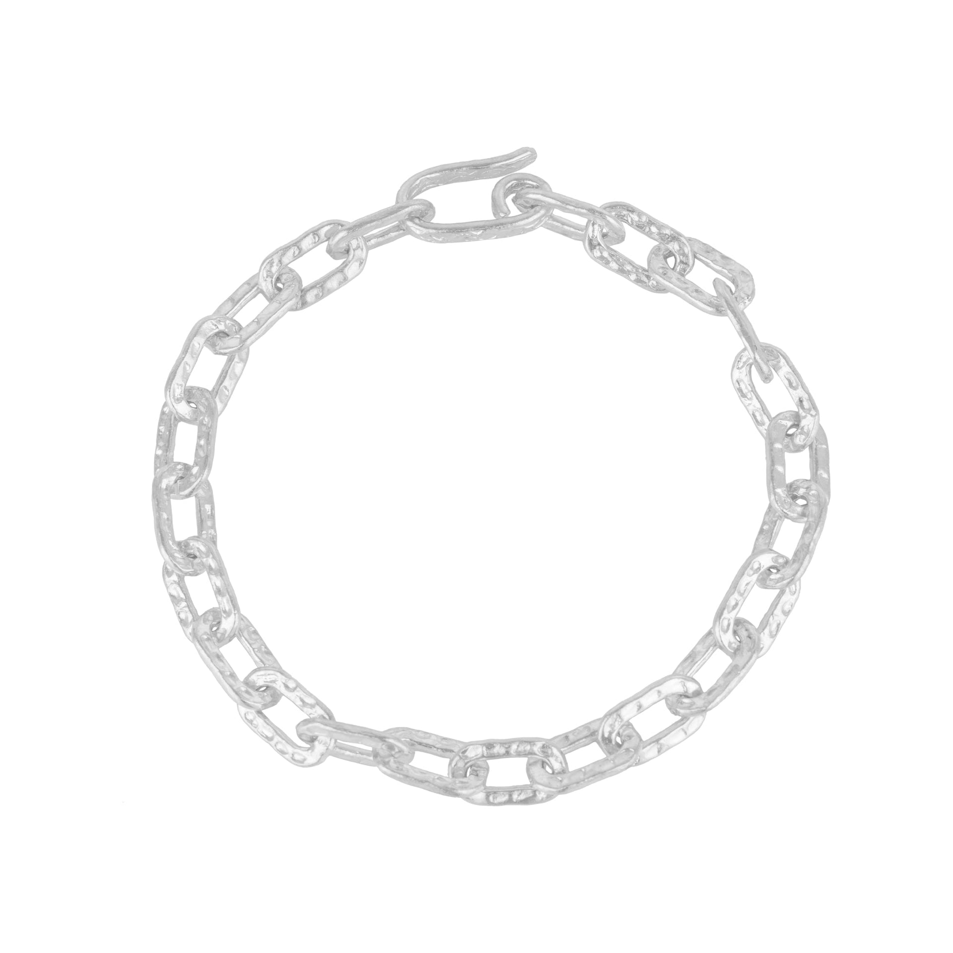 Ancient Elegant Radiance Chunky Silver Chain Bracelet