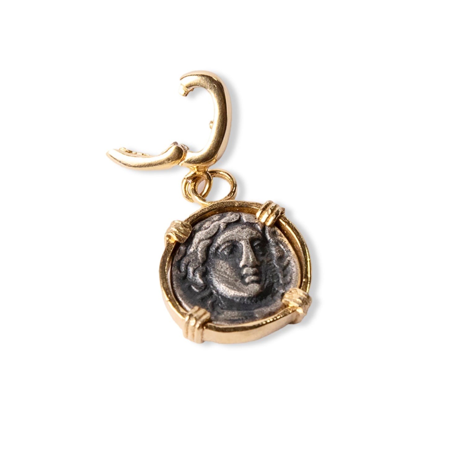 Ancient Medusa Coin Clip-On Pendant