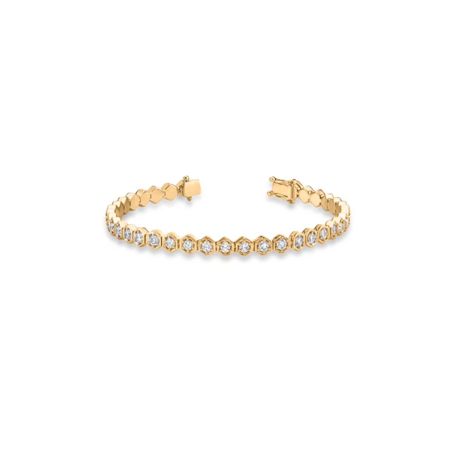 Andra Tennis Octagon Zirconia Stone Chain Bracelet