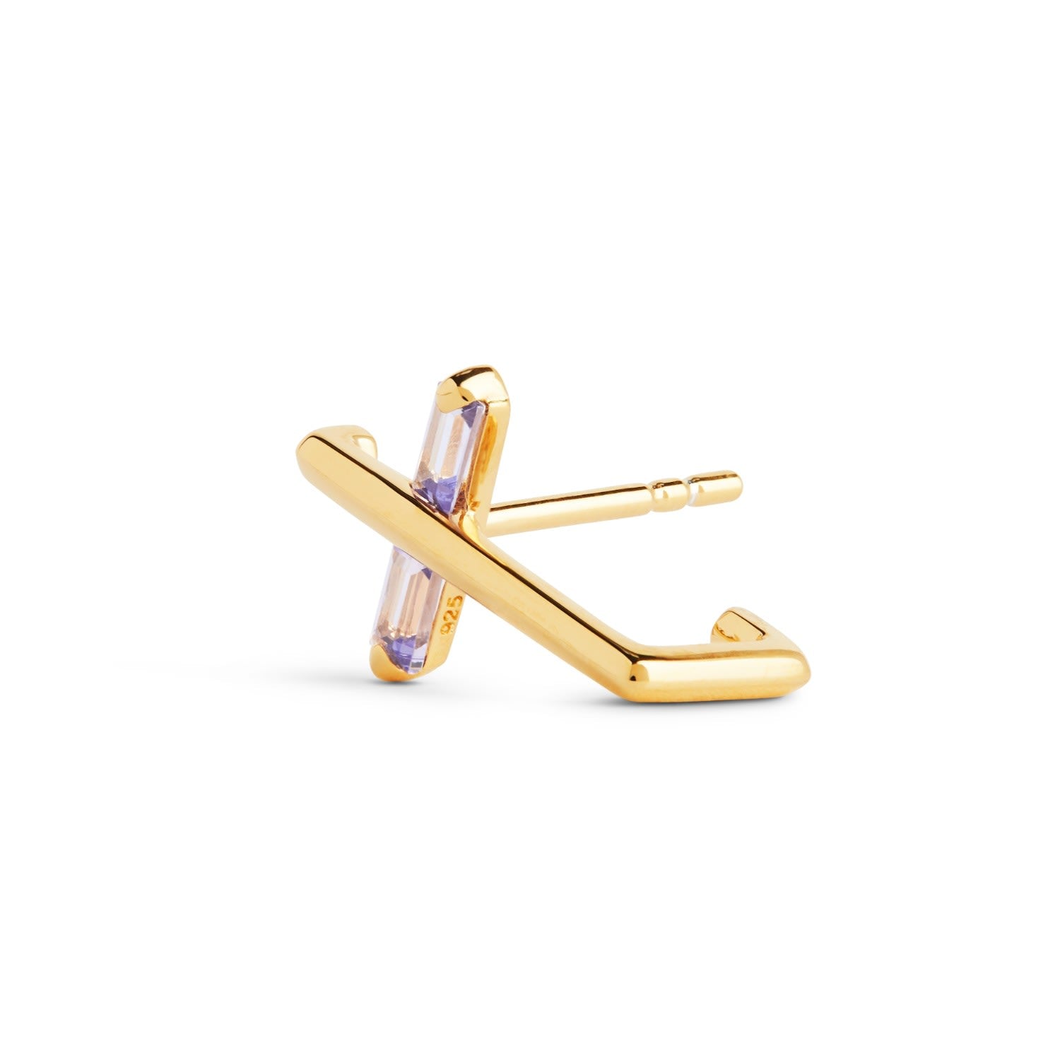 Angel Kiss Earring - December - Tanzanite - Gold Vermeil