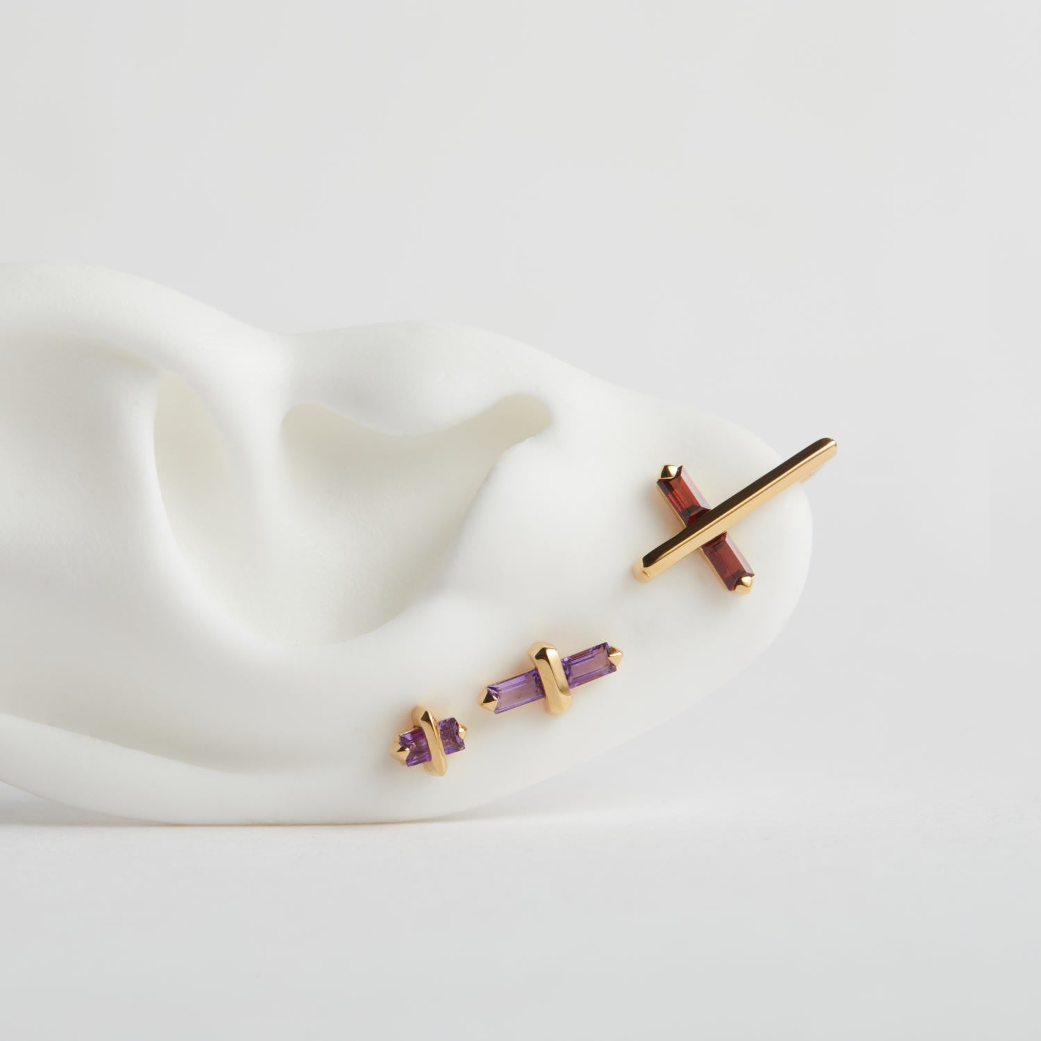 Angel Kiss Earring - December - Tanzanite - Gold Vermeil