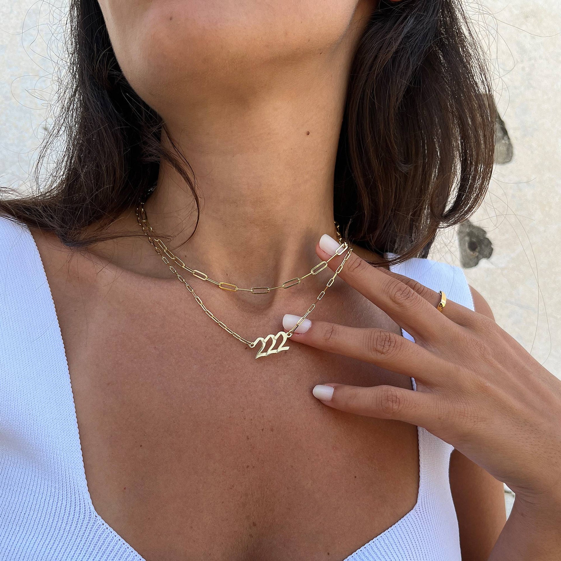 Angel Number Necklace in 18K Gold Plating