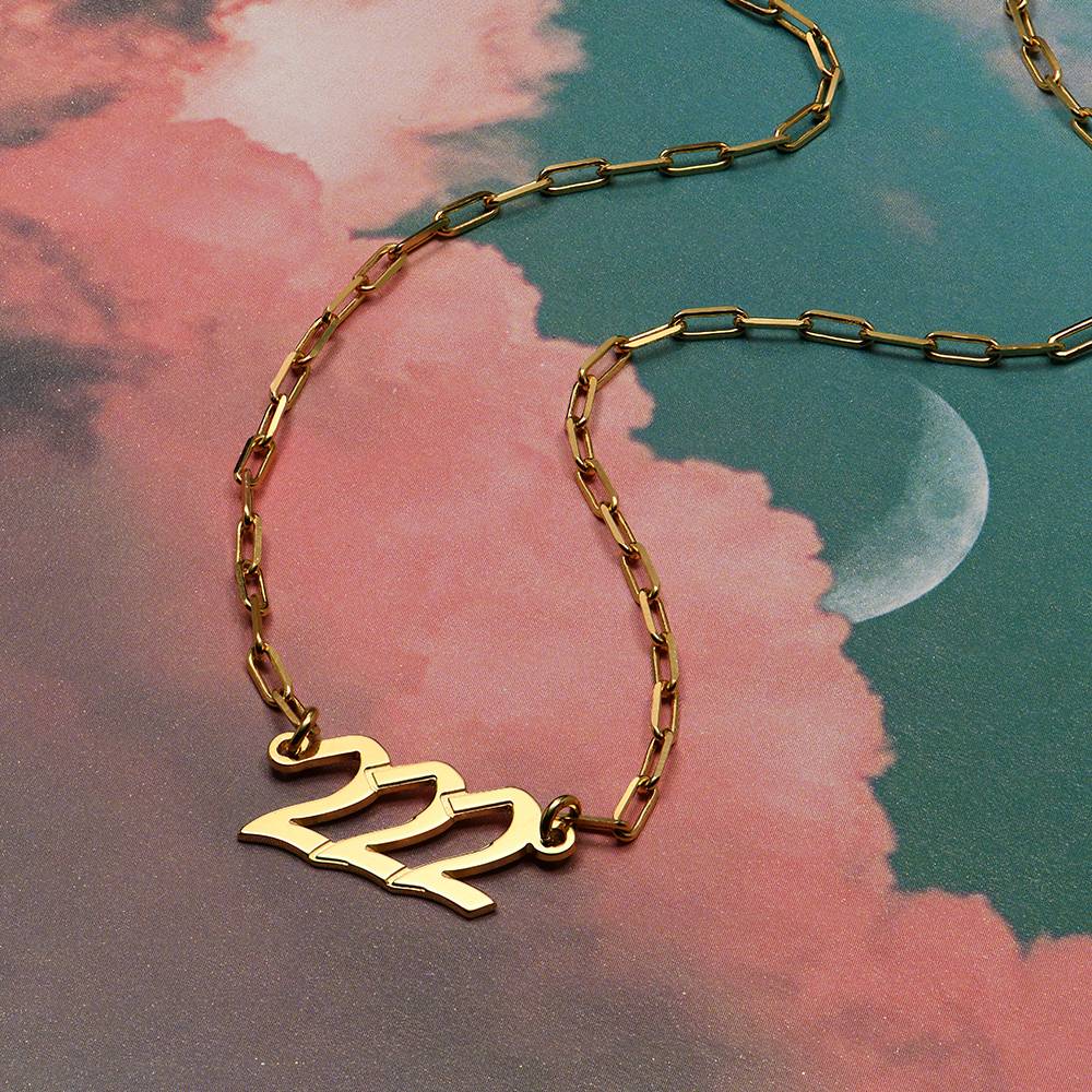 Angel Number Necklace in 18K Gold Plating