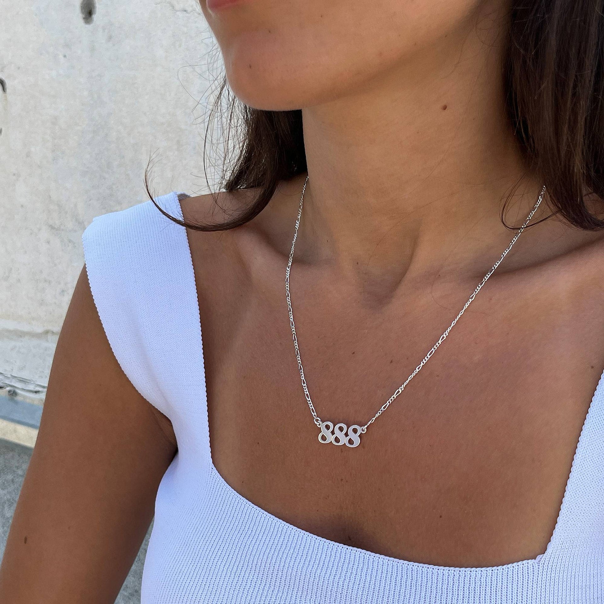 Angel Number Necklace in Silver
