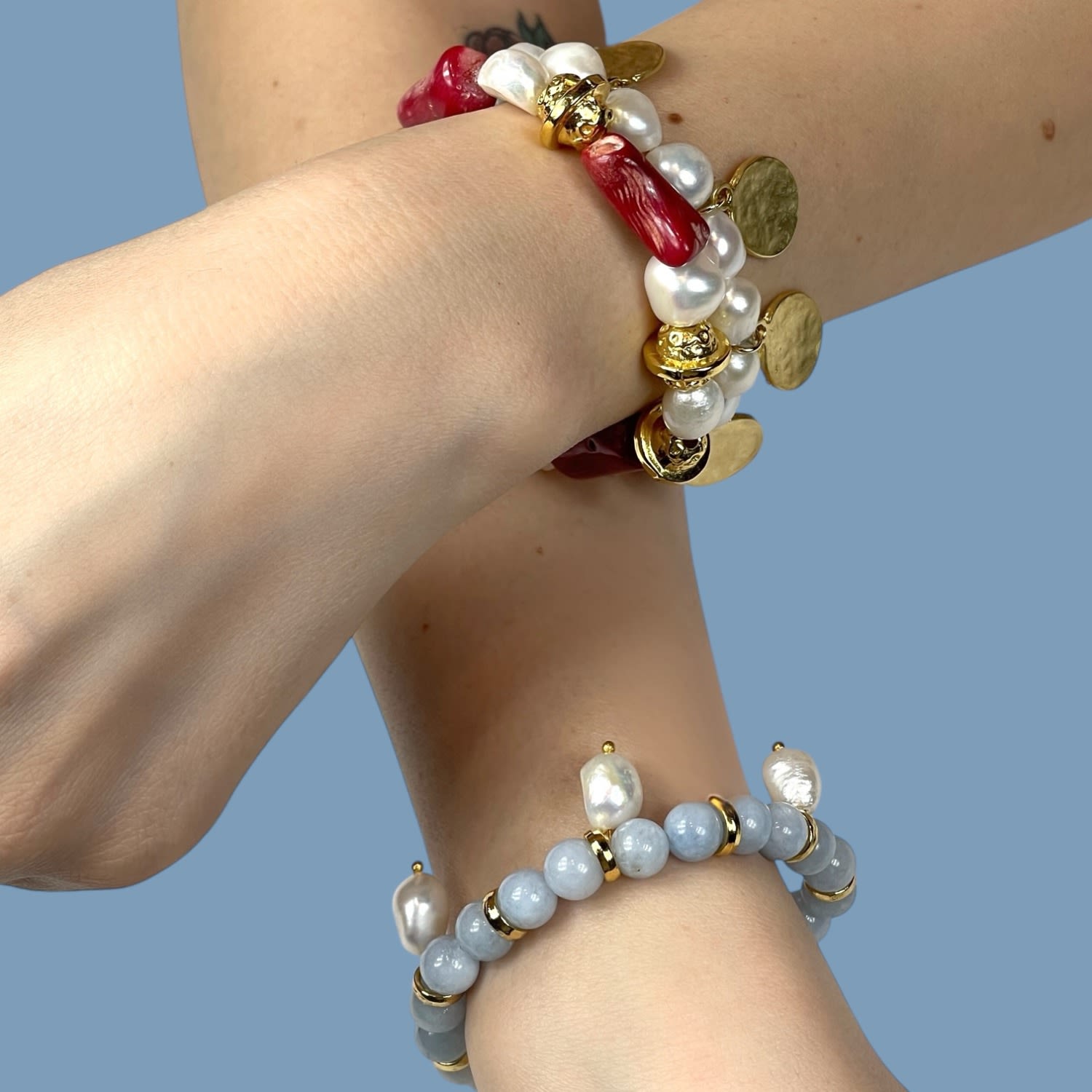 Angel & Pearl Beaded Bracelet