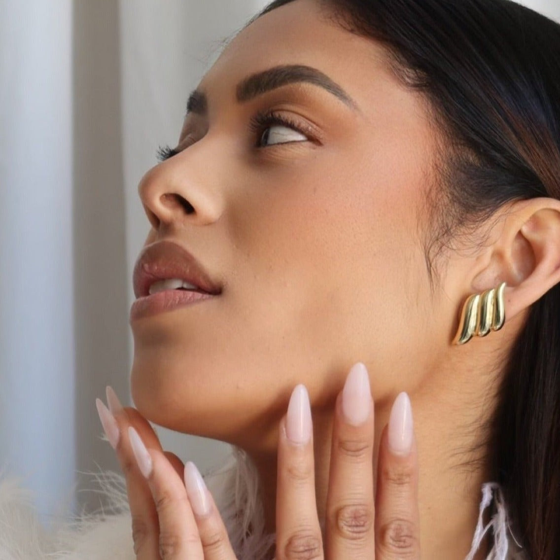 Angel Wing Studs Silver