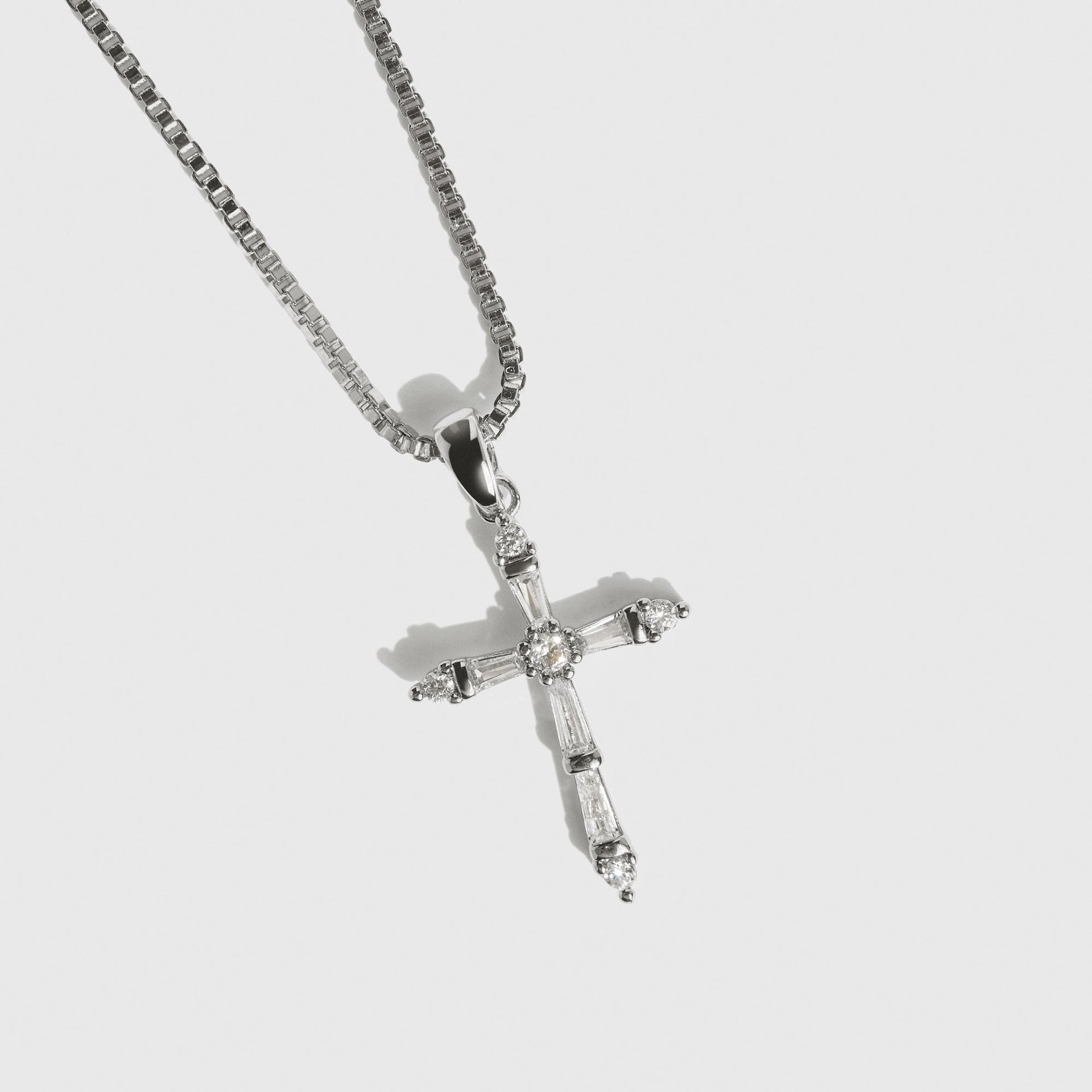 Angelica Cross Necklace Silver