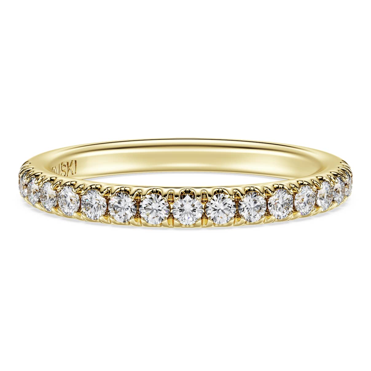 ETERNITY BAND RING LAB GROWN DIAMONDS 0 4 CT TW ROUND SHAPE 14K YELLOW GOLD