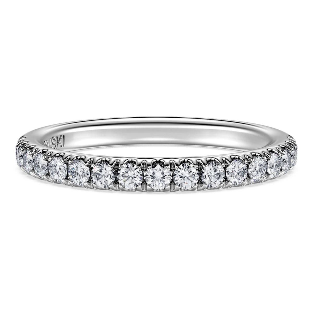ETERNITY BAND RING LAB GROWN DIAMONDS 0 4 CT TW ROUND SHAPE 14K WHITE GOLD