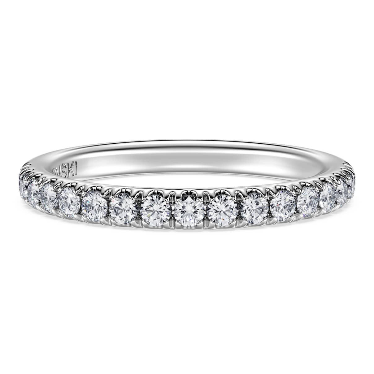 ETERNITY BAND RING LAB GROWN DIAMONDS 0 4 CT TW ROUND SHAPE 14K WHITE GOLD