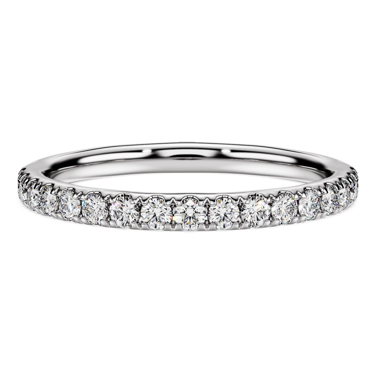 ETERNITY BAND RING LAB GROWN DIAMONDS 0 4 CT TW ROUND SHAPE STERLING SILVER
