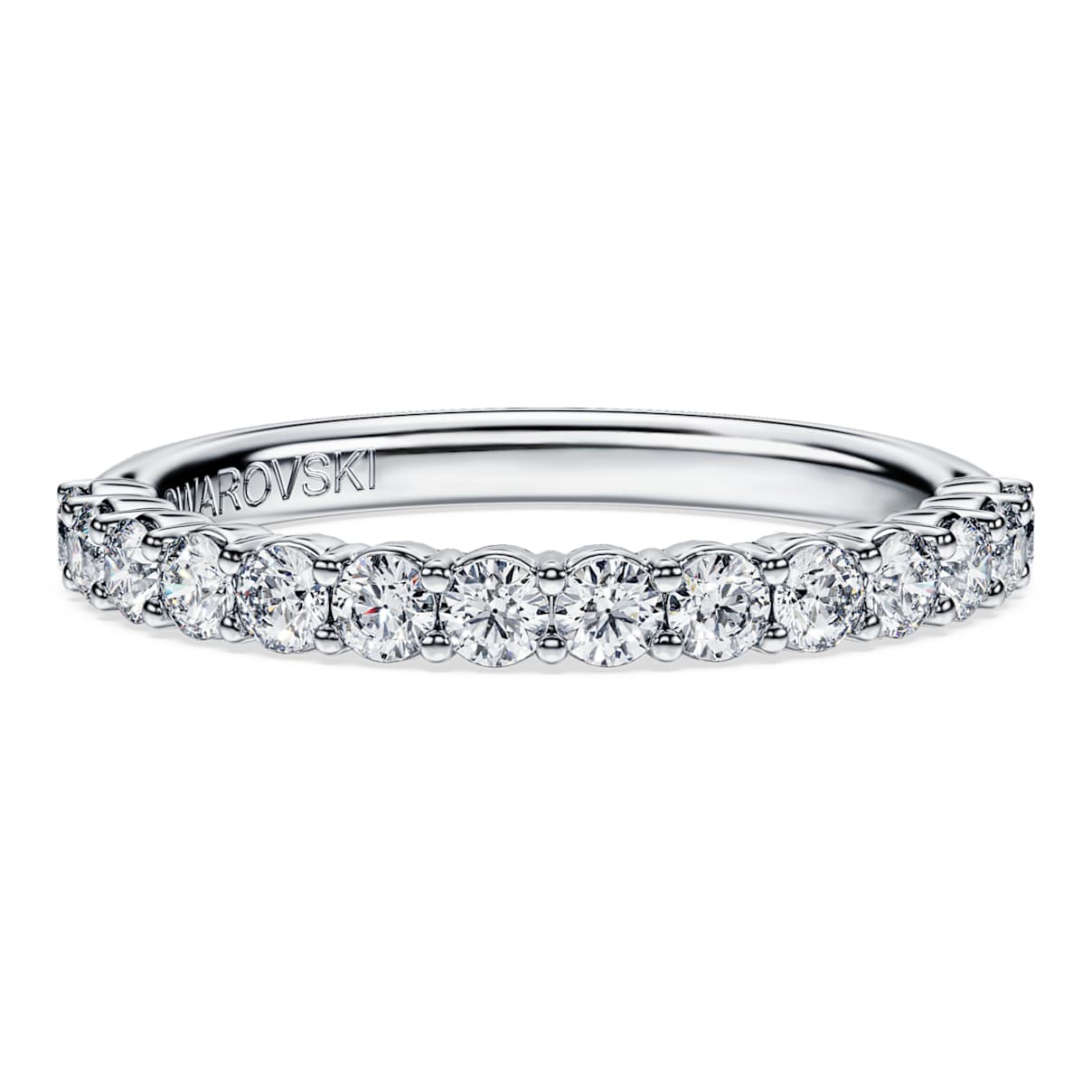 ETERNITY BAND RING LAB GROWN DIAMONDS 0 5 CT TW ROUND SHAPE 14K WHITE GOLD