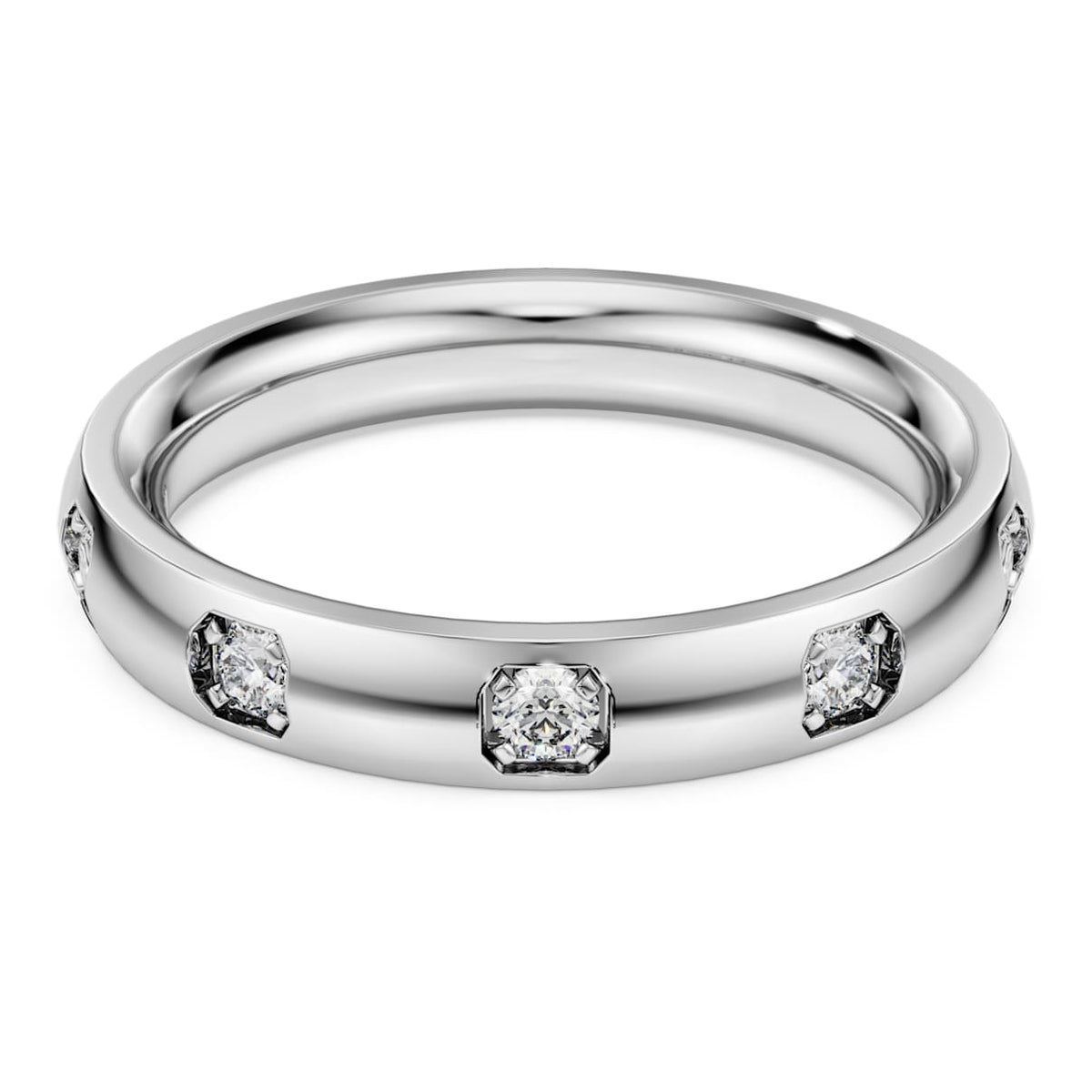 ETERNITY BAND RING LAB GROWN DIAMONDS 0 5 CT TW ROUND SHAPE 14K WHITE GOLD
