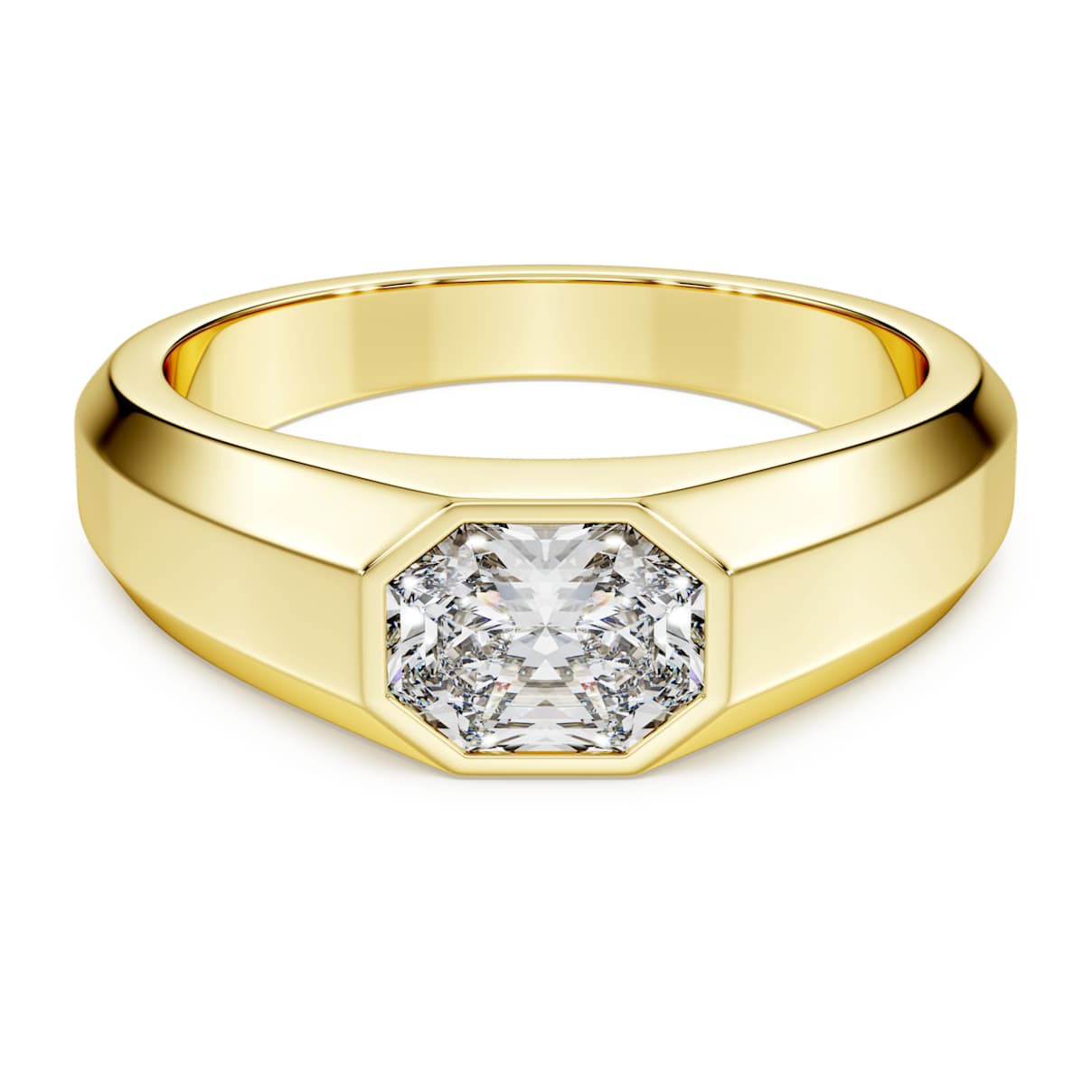 OCTAGON BAND RING LAB GROWN DIAMONDS 1 0 CT TW OCTAGON SHAPE 14K YELLOW GOLD