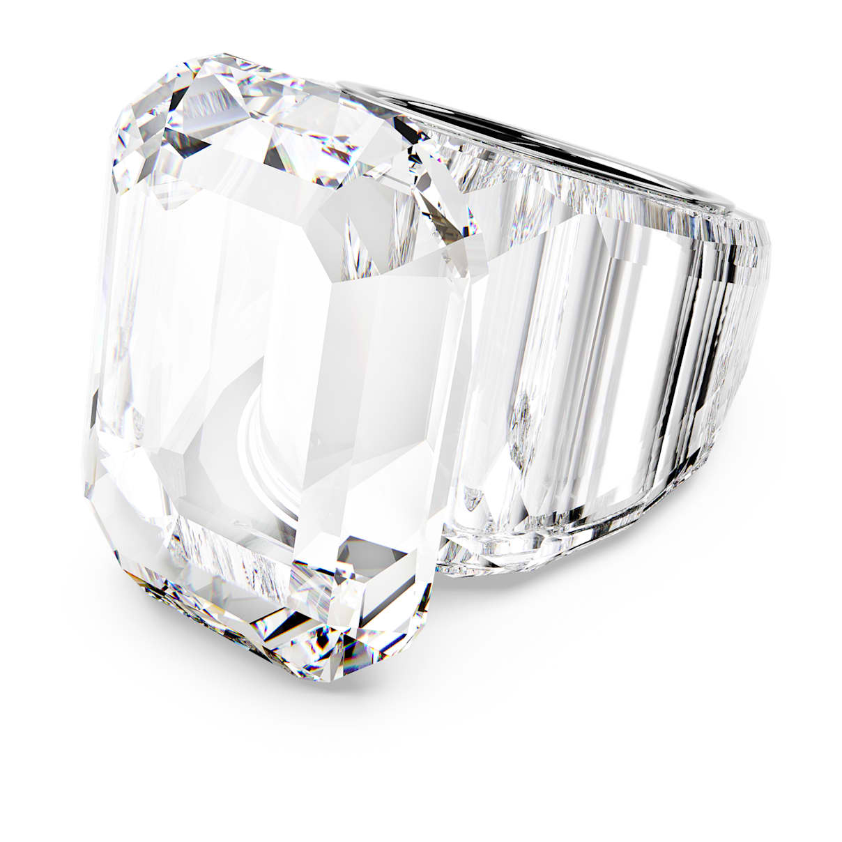 LUCENT COCKTAIL RING OCTAGON CUT WHITE