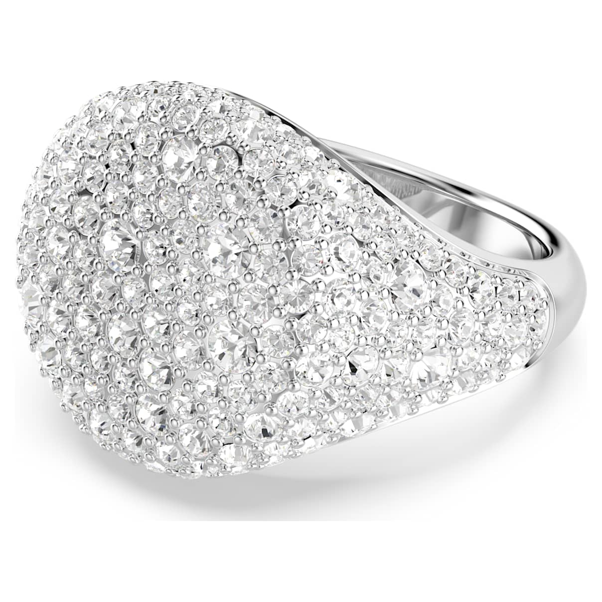 METEORA COCKTAIL RING WHITE RHODIUM PLATED