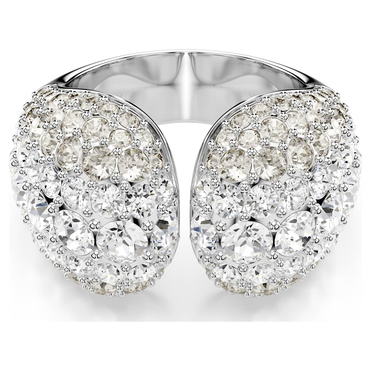 SUBLIMA COCKTAIL RING ROUND CUT WHITE RHODIUM PLATED