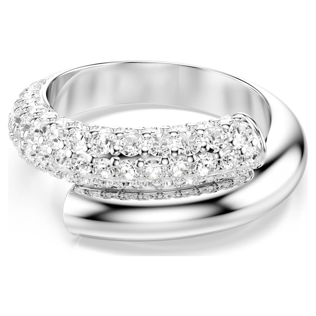 DEXTERA RING WHITE RHODIUM PLATED