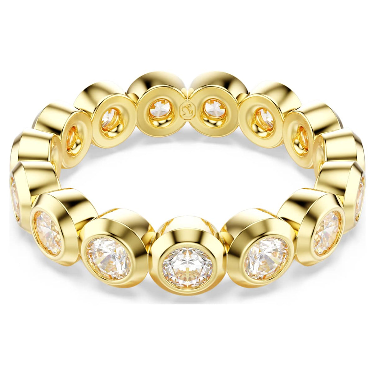 IMBER RING ROUND CUT WHITE GOLD TONE PLATED